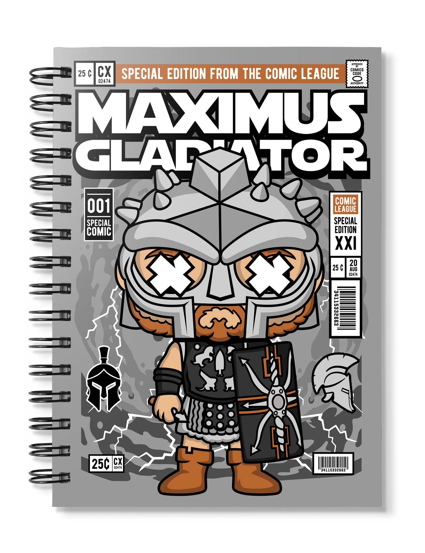 Maximus Gladiator pop Art Notebook