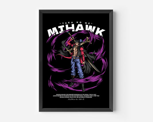 Dracule Mihawk one Piece Poster