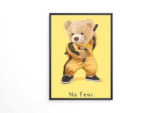 No Fear Bear Poster