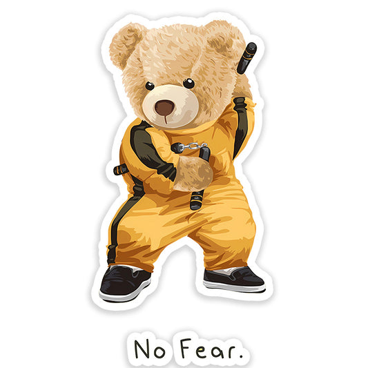 No Fear Bear Sticker