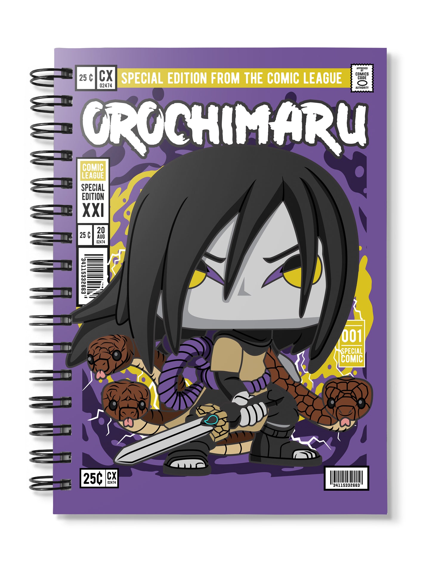 Orochimaru Naruto pop Art Notebook