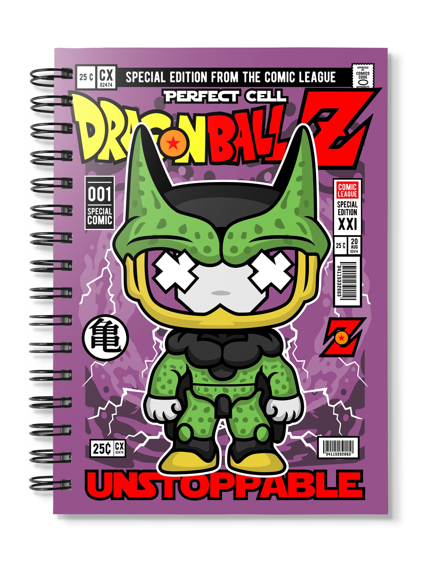 Perfect Cell Dragon Ball Z pop Art Notebook