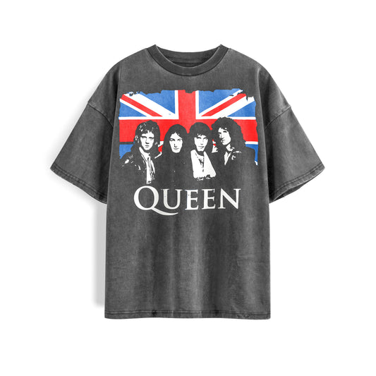 Queen UK Washed Oversized Tee's