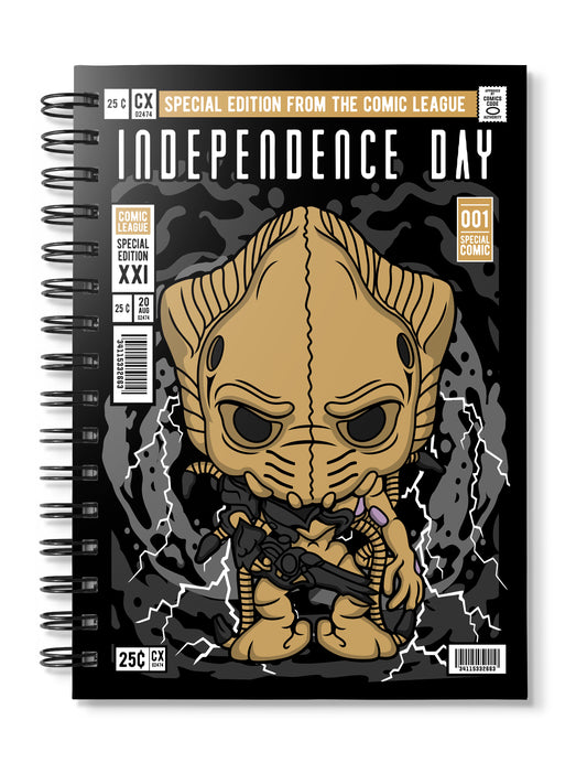 Resurgence Alien Independence Day pop Art Notebook