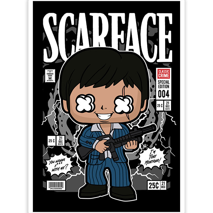 Scarface Rapper Vinyl Sticker Scarface Tony Montana pop Art Sticker β Dank N Drip