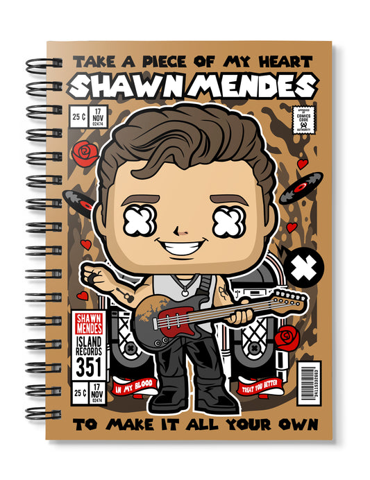 Shawn Mendes Pop Art Notebook