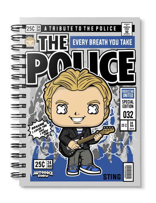 The Police Sting Pop Art Notebook