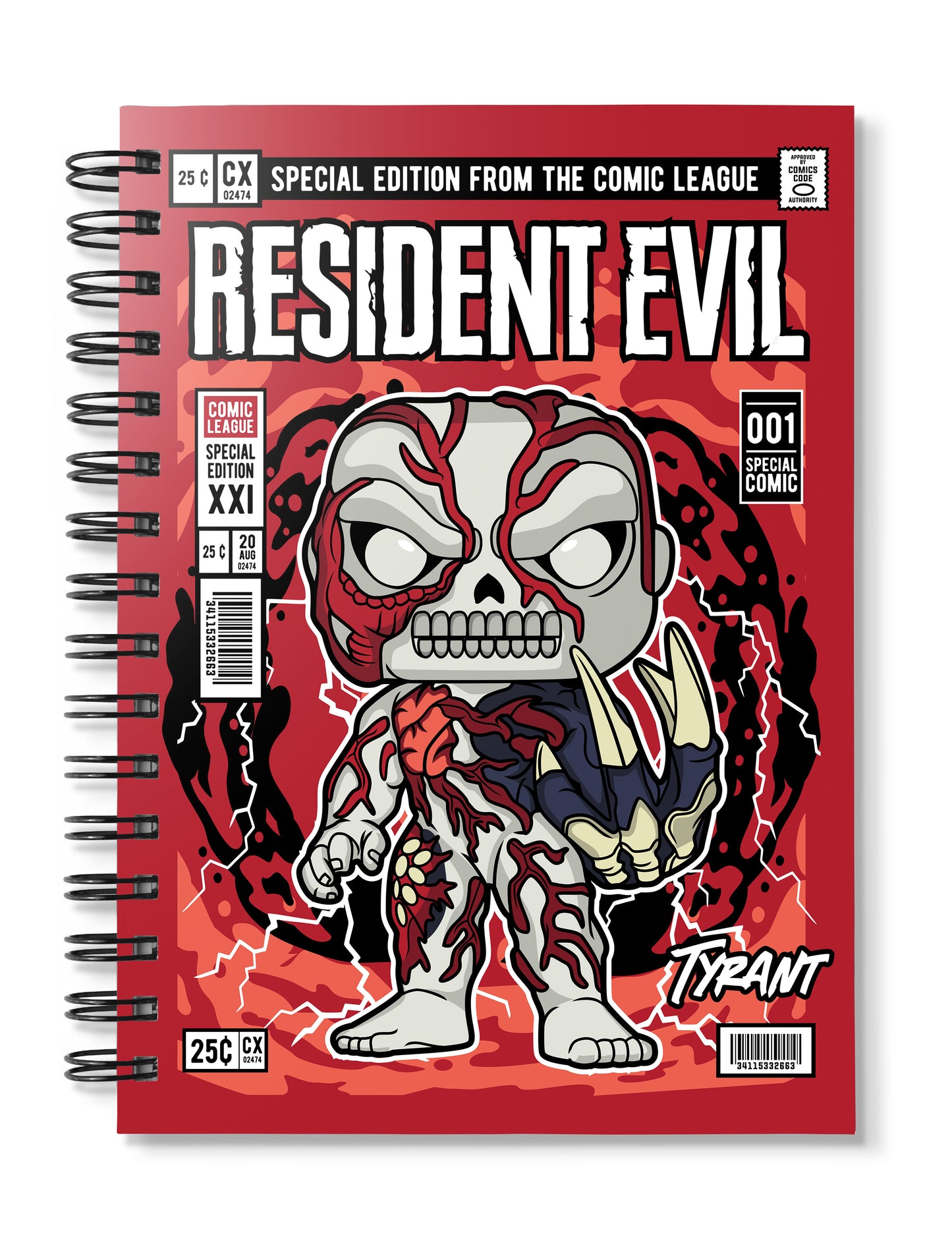 Tyrant resident evil pop Art Notebook