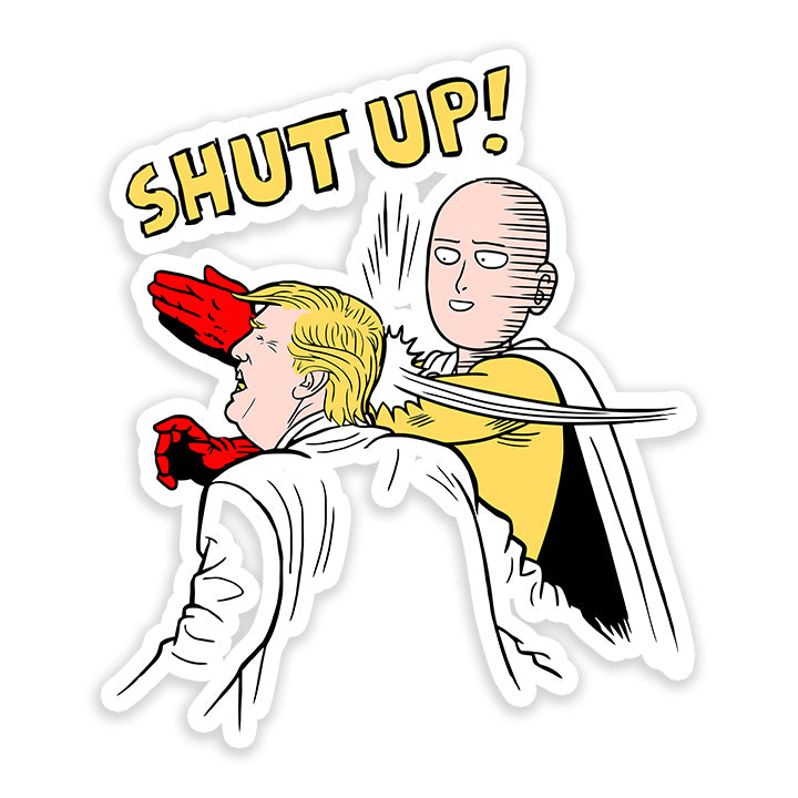 one punch man shut up Sticker
