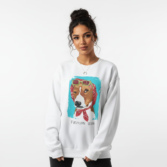 Fashion Icon dog Oversized Sweatshirt