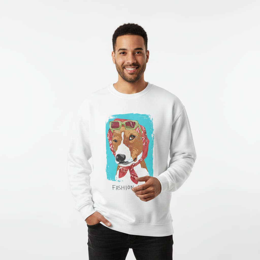 Fashion Icon dog Oversized Sweatshirt