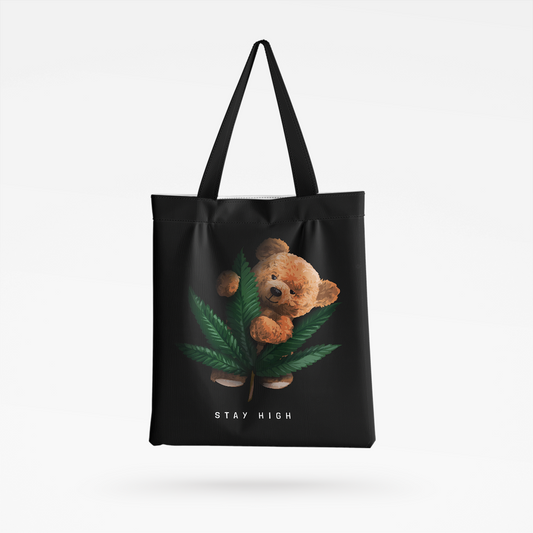 Stay High Bear All-Over Print Tote Bag