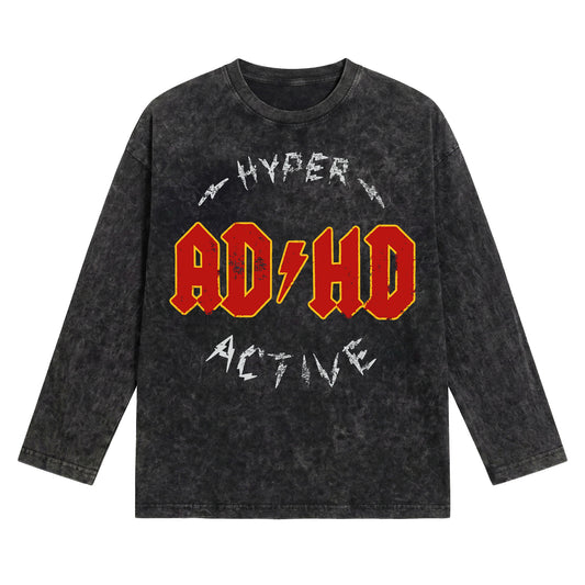 ADHD Washed Oversized Long Sleeves