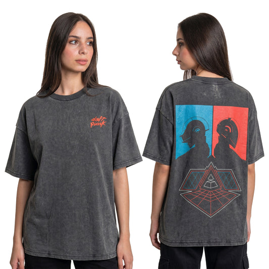 Daft Punk Washed Oversized Tee's