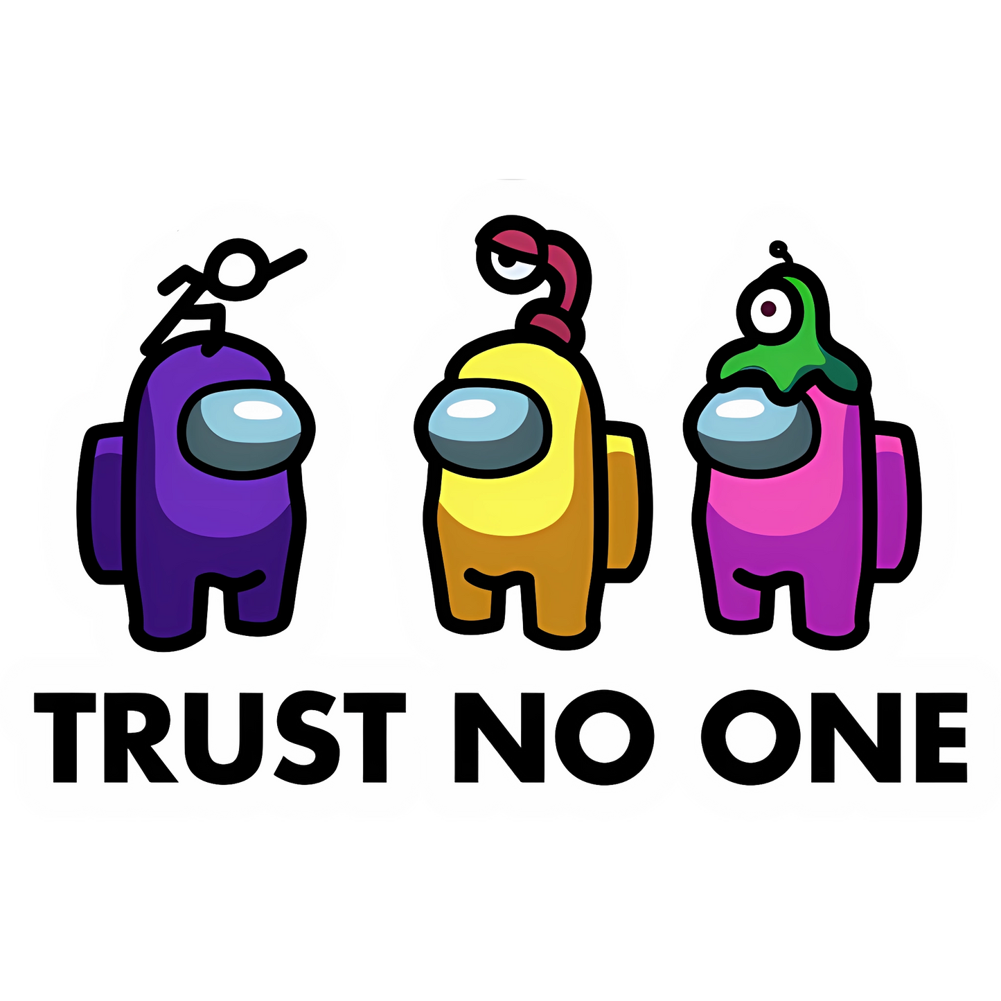 Among us trust no one Sticker