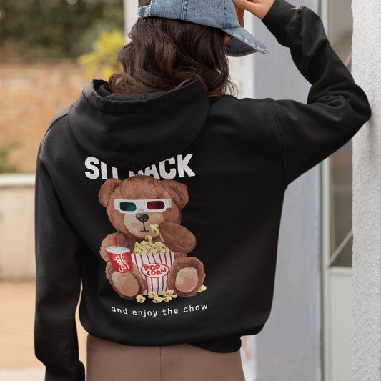 Sit Back Bear relaxed fit Hoodie