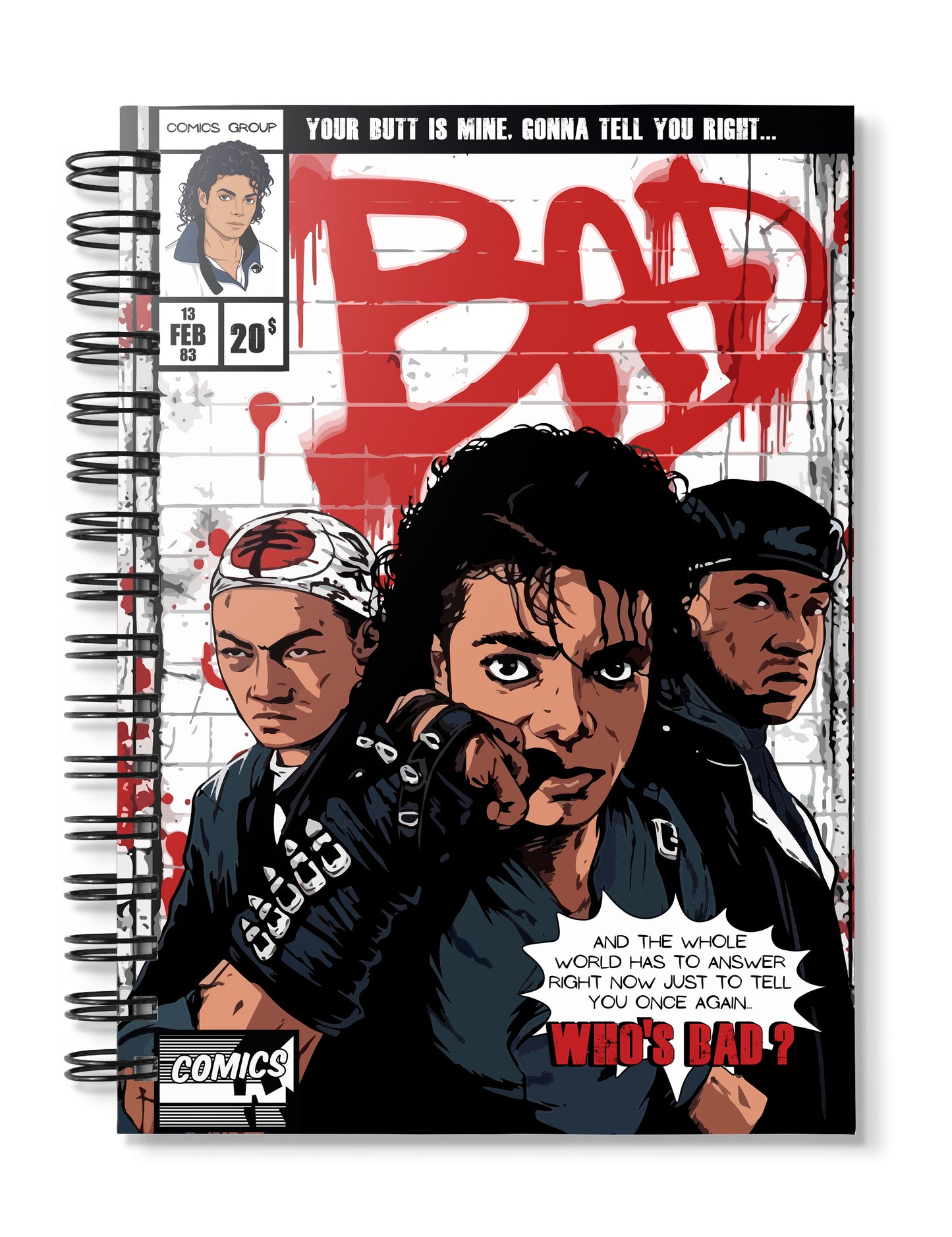 Michael Jackson Bad comic Notebook