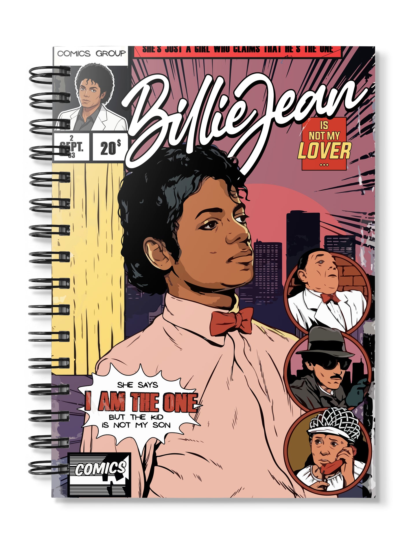 Michael Jackson Billie Jean comic Notebook