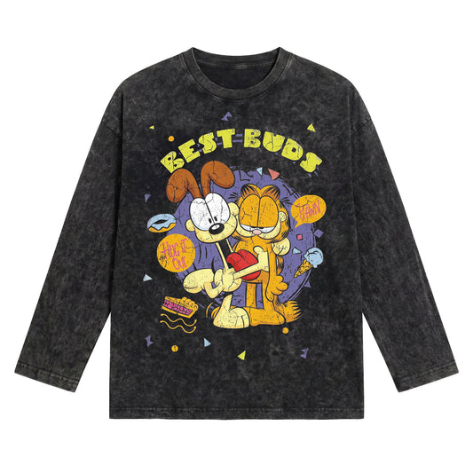 Garfield Washed Oversized Long Sleeves