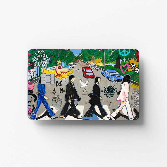 Beatles graffiti Credit Card Sticker