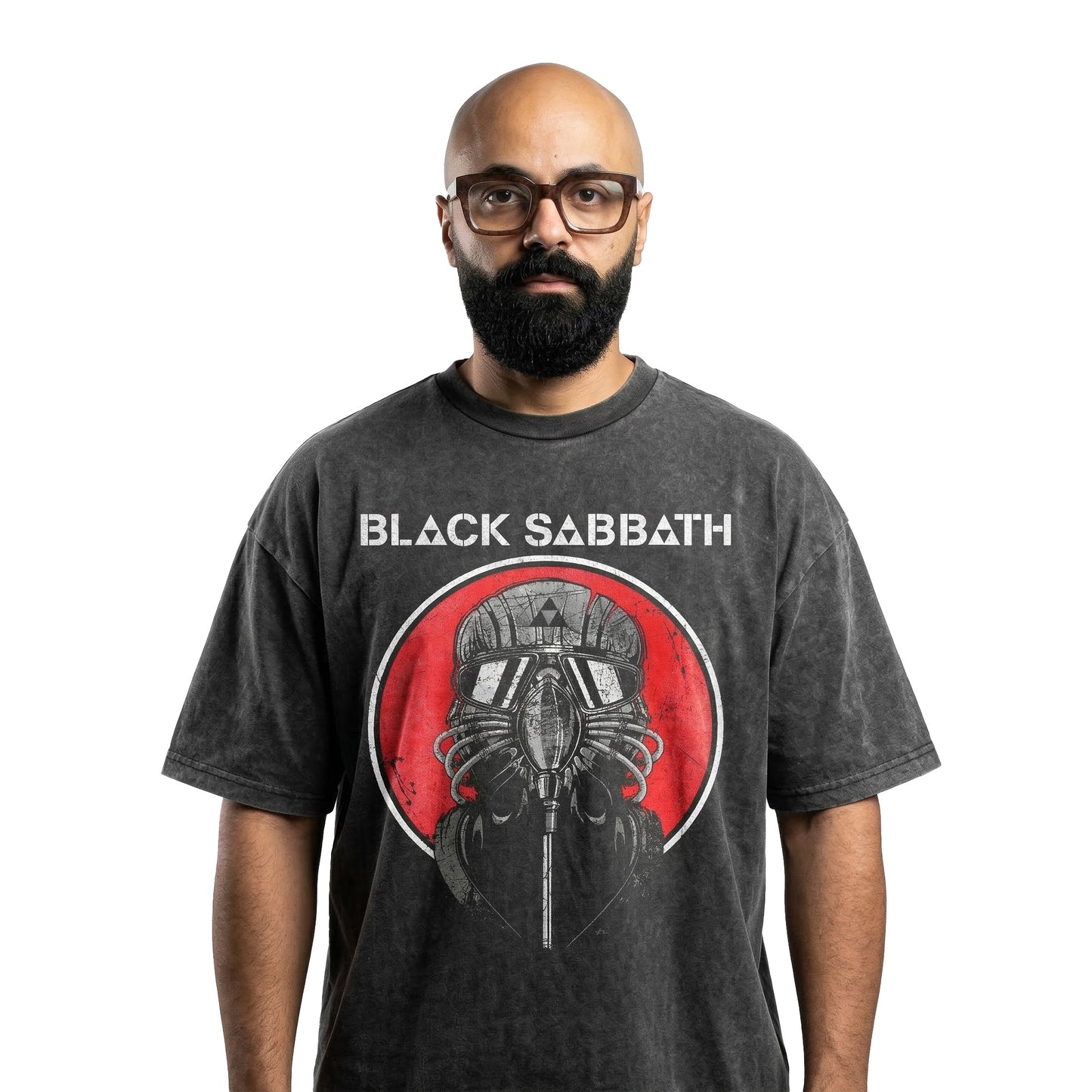 Black sabbath Washed Oversized Tee's