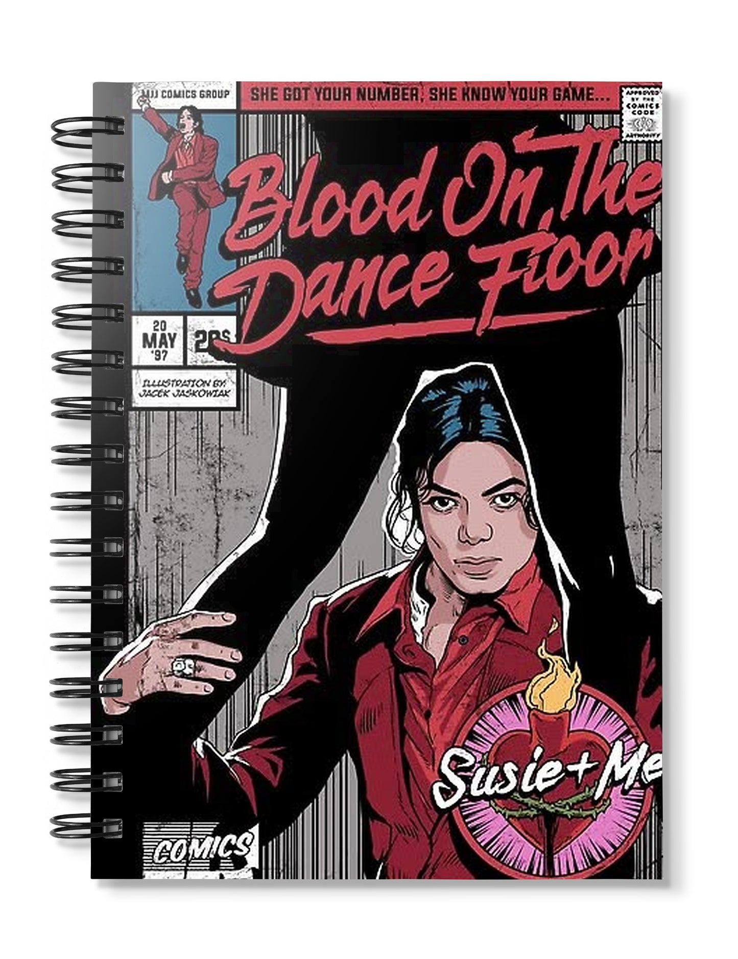 Michael Jackson Blood in the dance floor comic Notebook