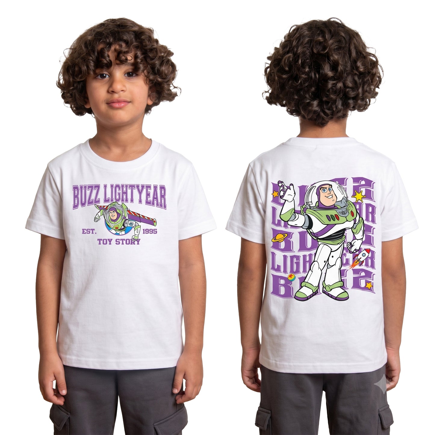 Buzz Toy Story Black Kids Tee's