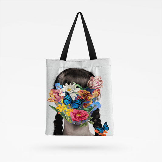 Women Has Flowers All-Over Print Tote Bag