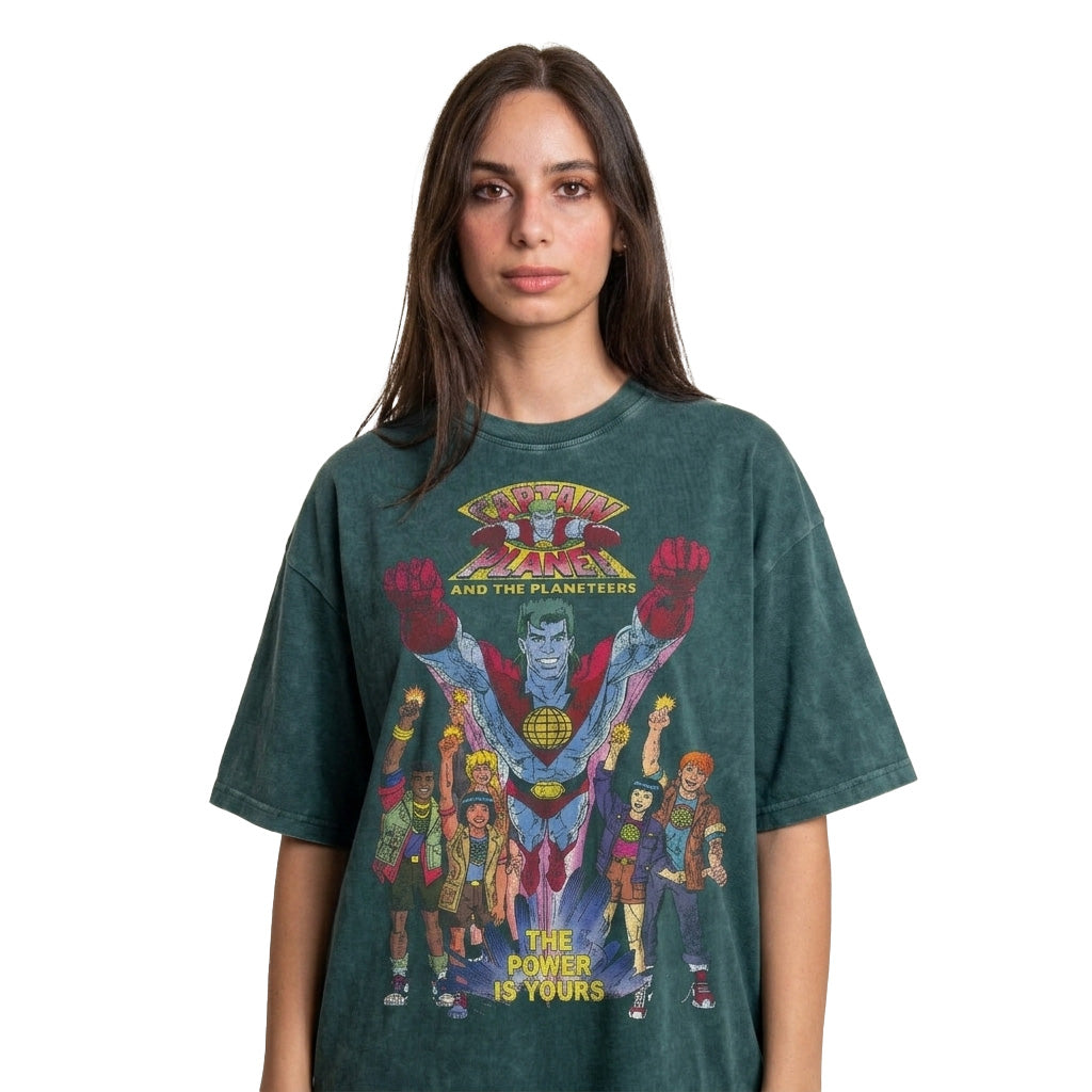 Captain Planet Washed Oversized Tee's