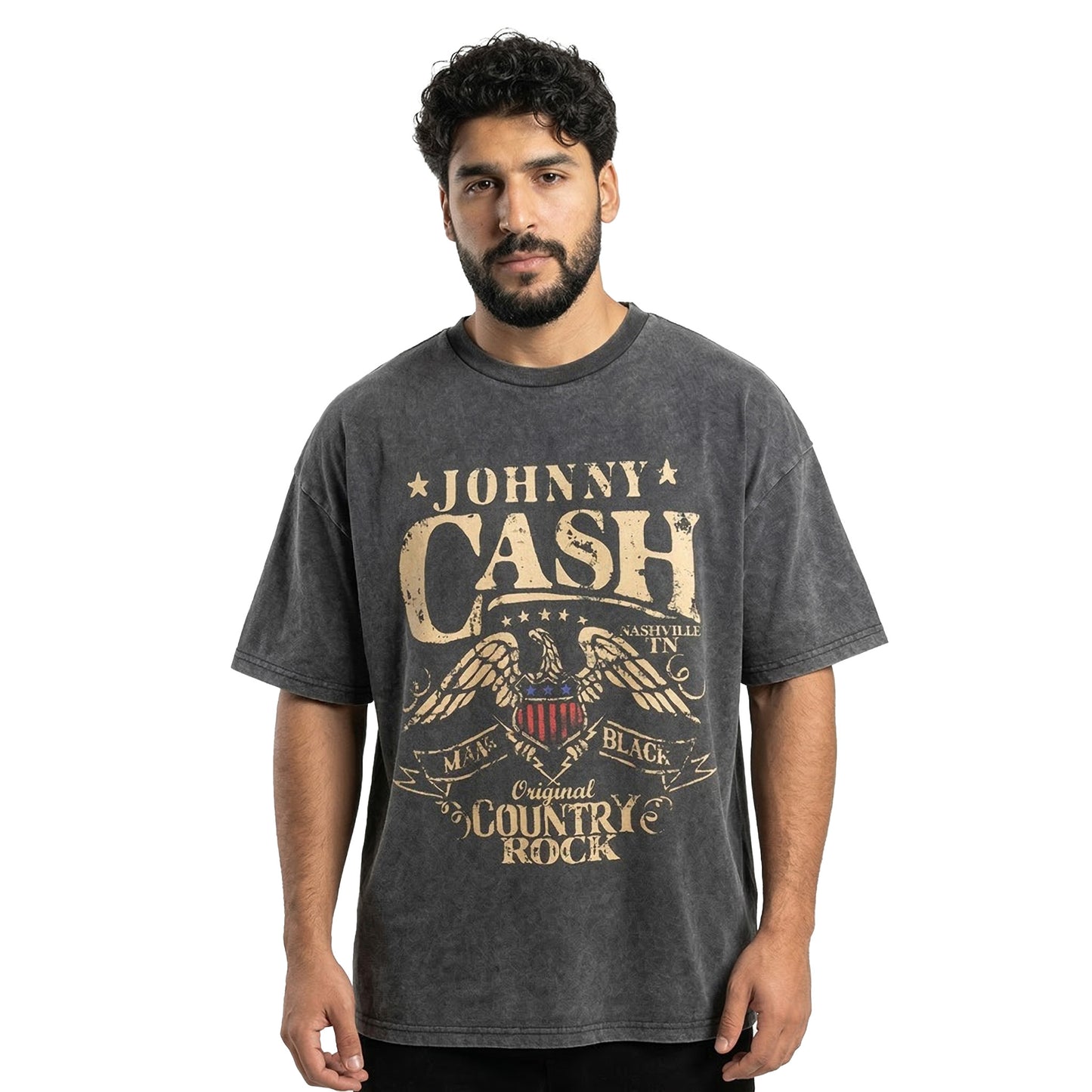 Johnny Cash Washed Oversized Tee's