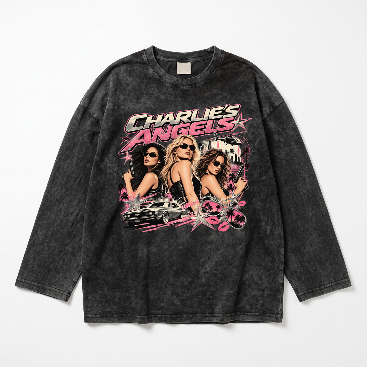 Charlies Angels Washed Oversized Long Sleeves