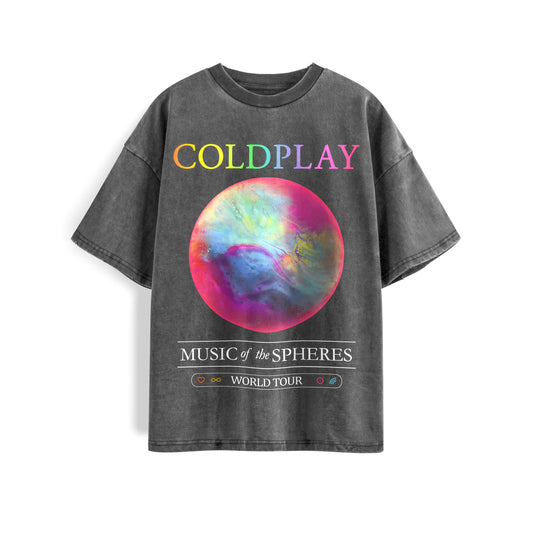 Cold Play Washed Oversized Tee's
