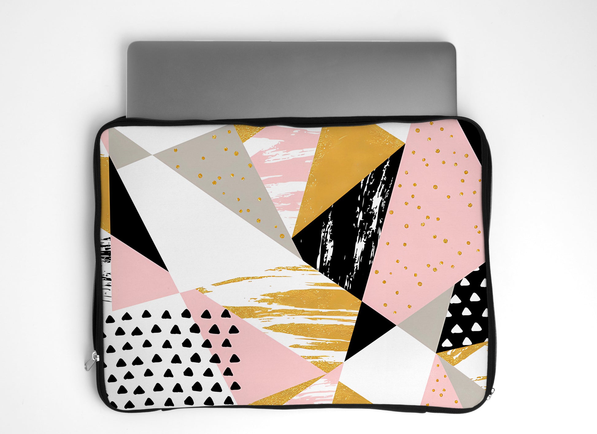 dank n drip Geometric Glitter Laptop Sleeve

