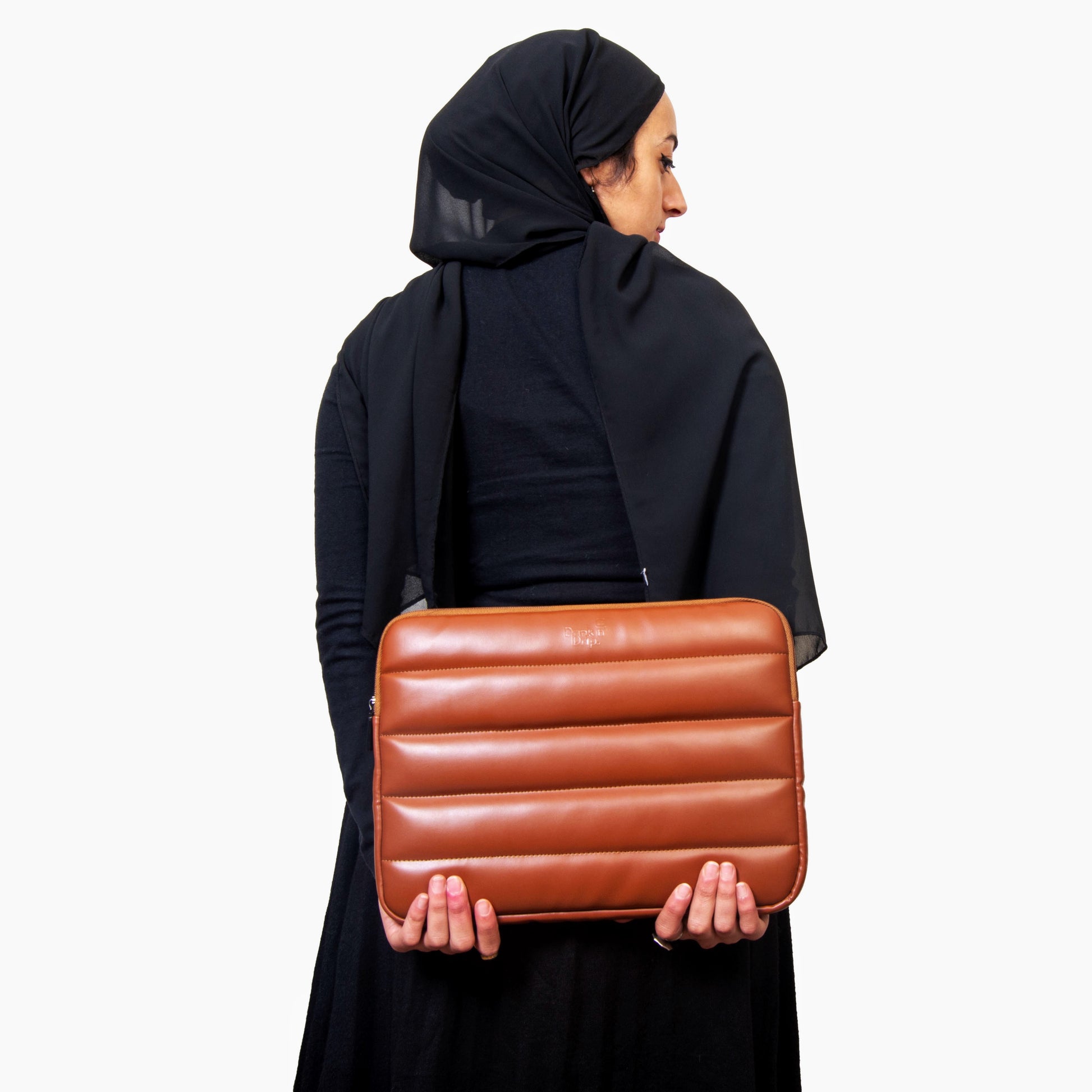 dank n drip buff leather laptop sleeve 