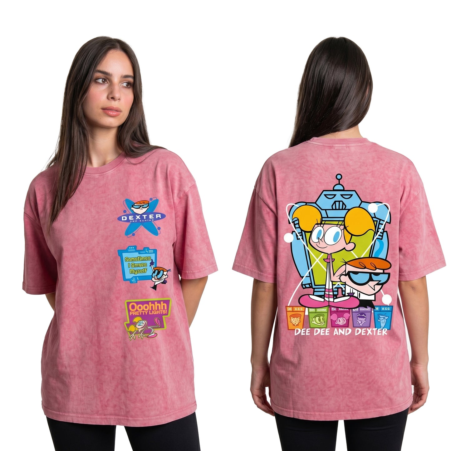 Dee Dee & Dexter Oversized Tee's Pale Pink