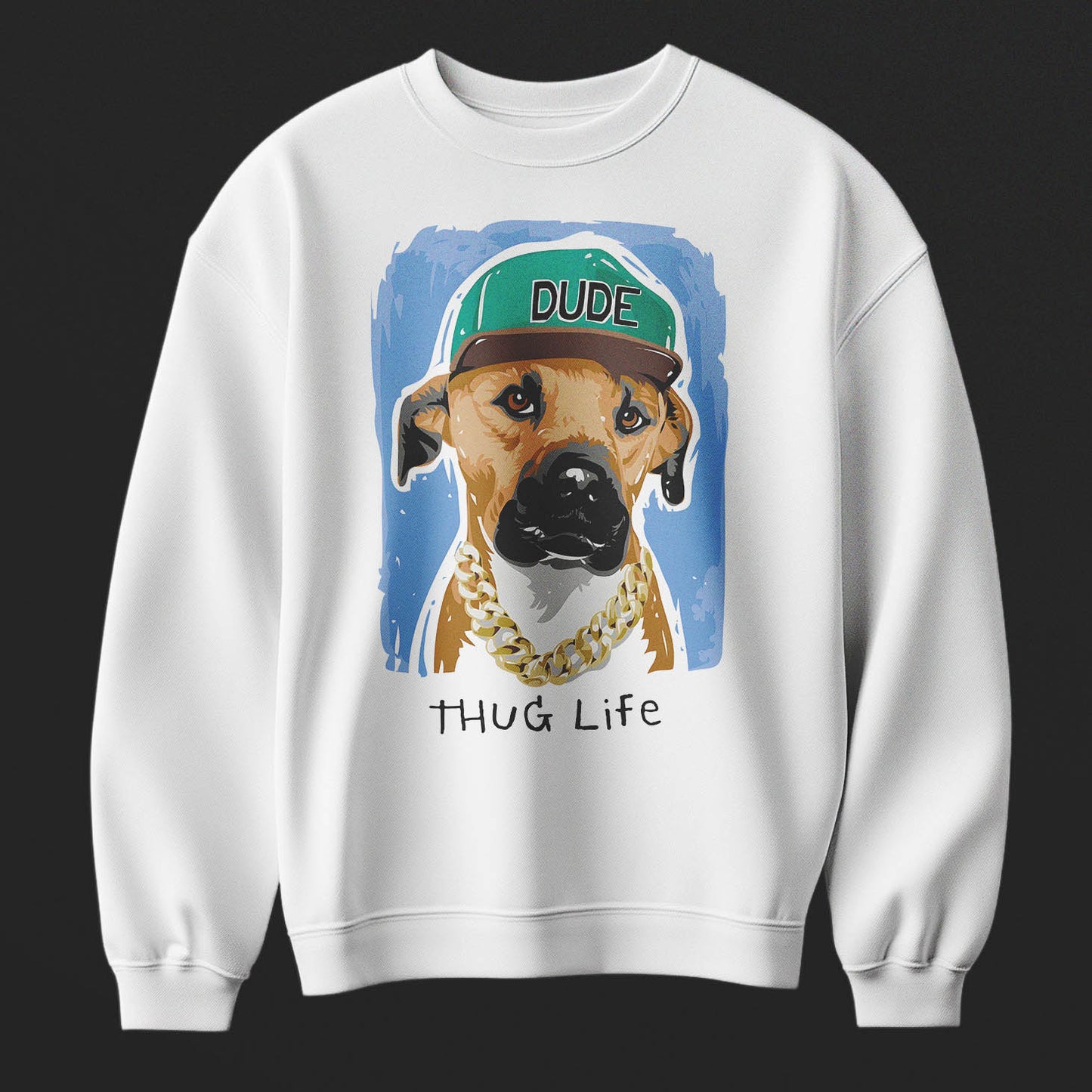 Thug Life dog Oversized Sweatshirt
