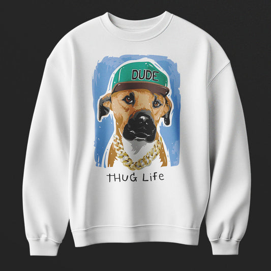 Thug Life dog Oversized Sweatshirt