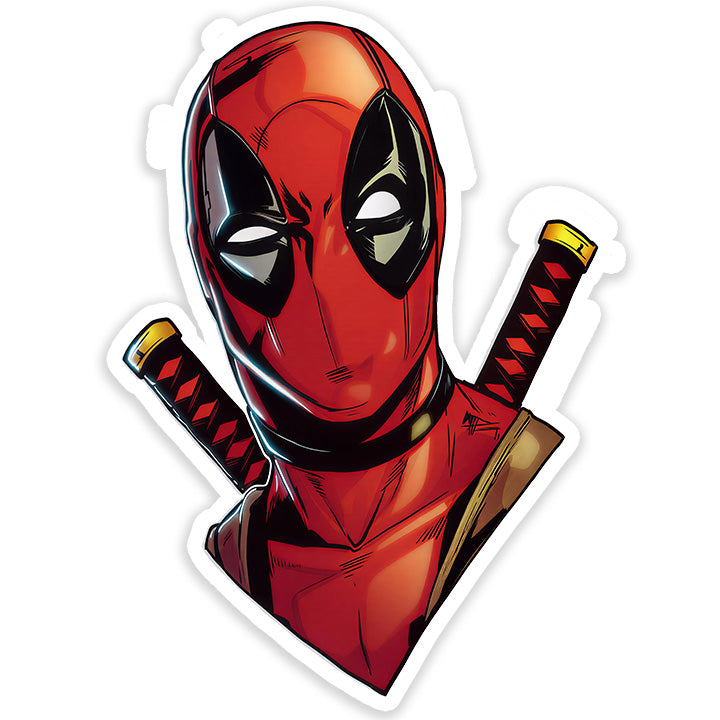 Deadpool portrait marvel Sticker