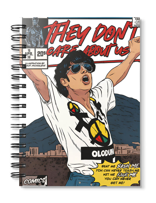 Michael Jackson Don't Care About Us comic Notebook