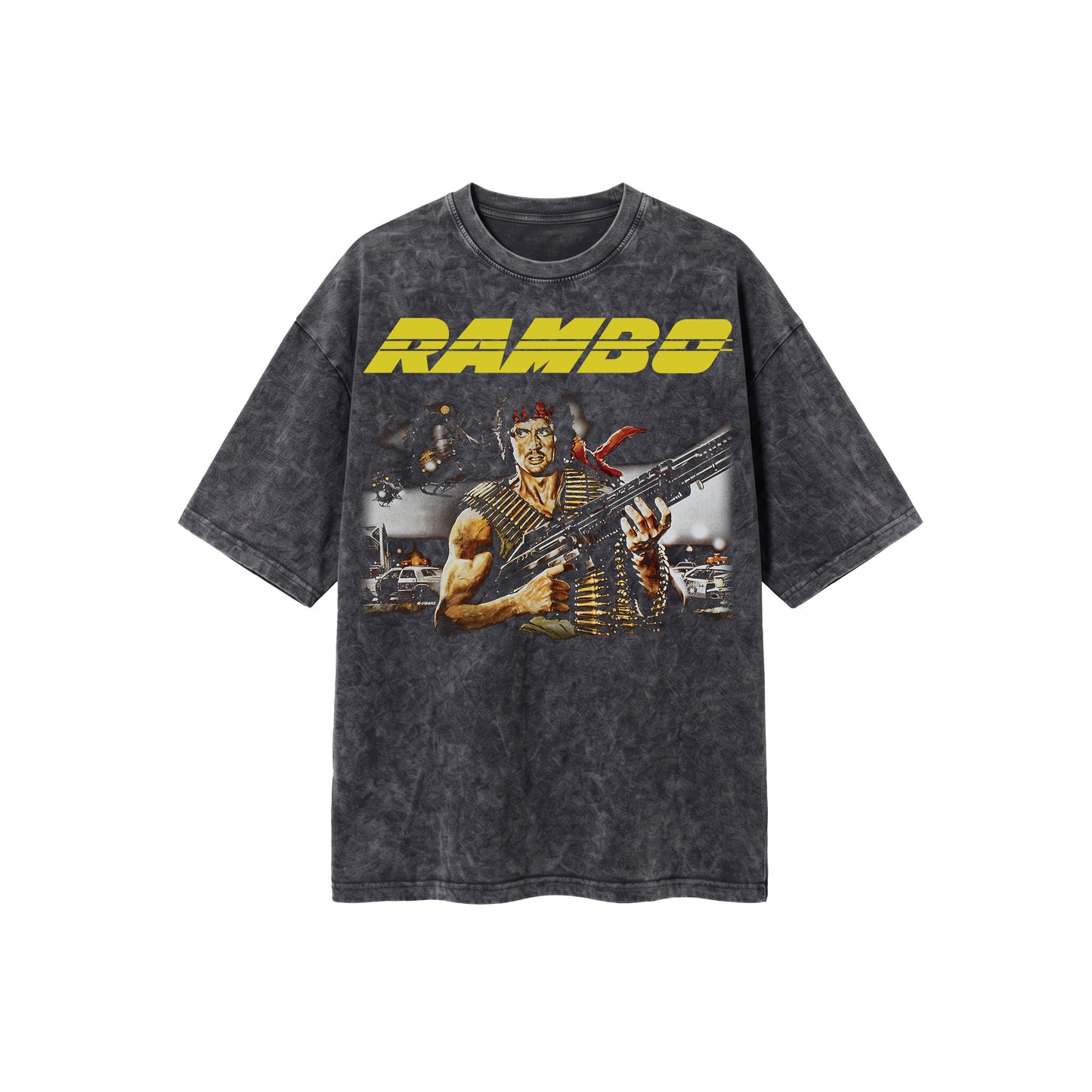 Rambo washed Oversized Tee's