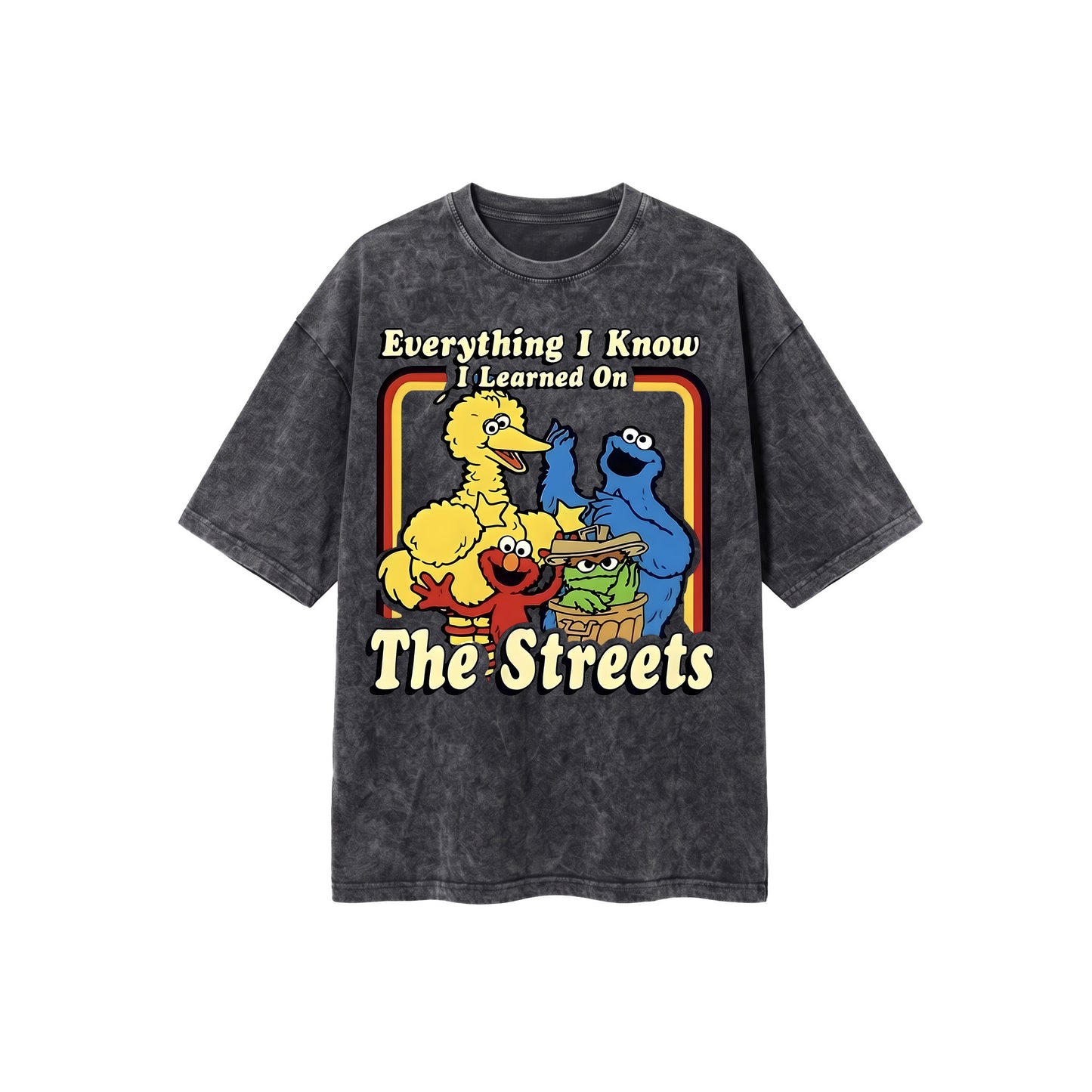 Sesame Street Washed Oversized Tee's