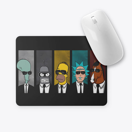 Zoidberg, Bender, Homer, Rick & BoJack Incognito Mouse Pad