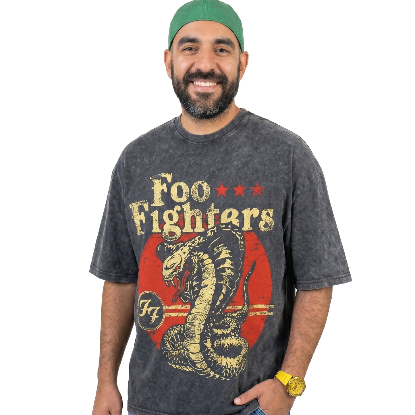 Foo Fighters Cobra Washed Oversized Tee's