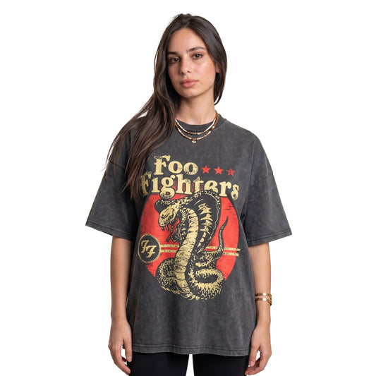Foo Fighters Cobra Washed Oversized Tee's