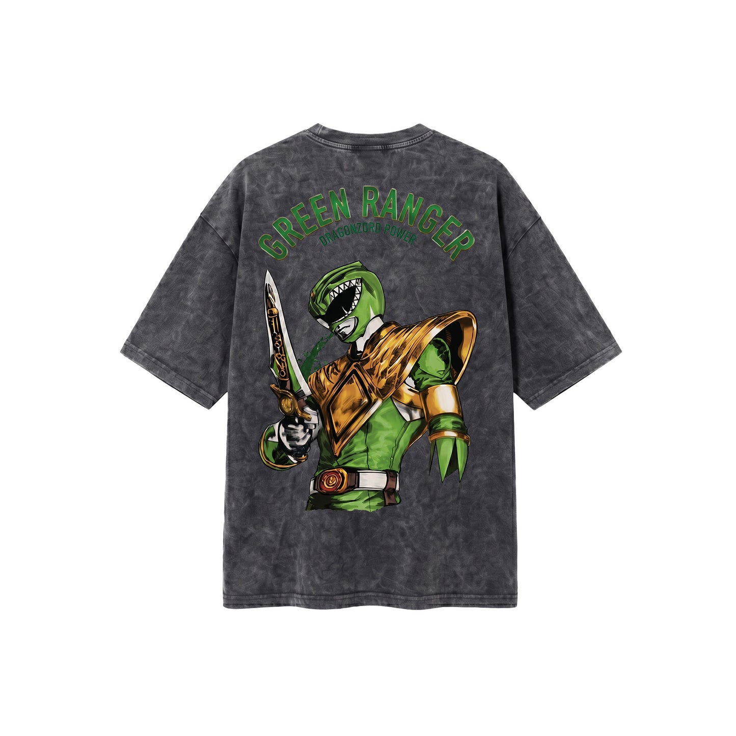 Power Ranger Green Washed Oversized Tee's