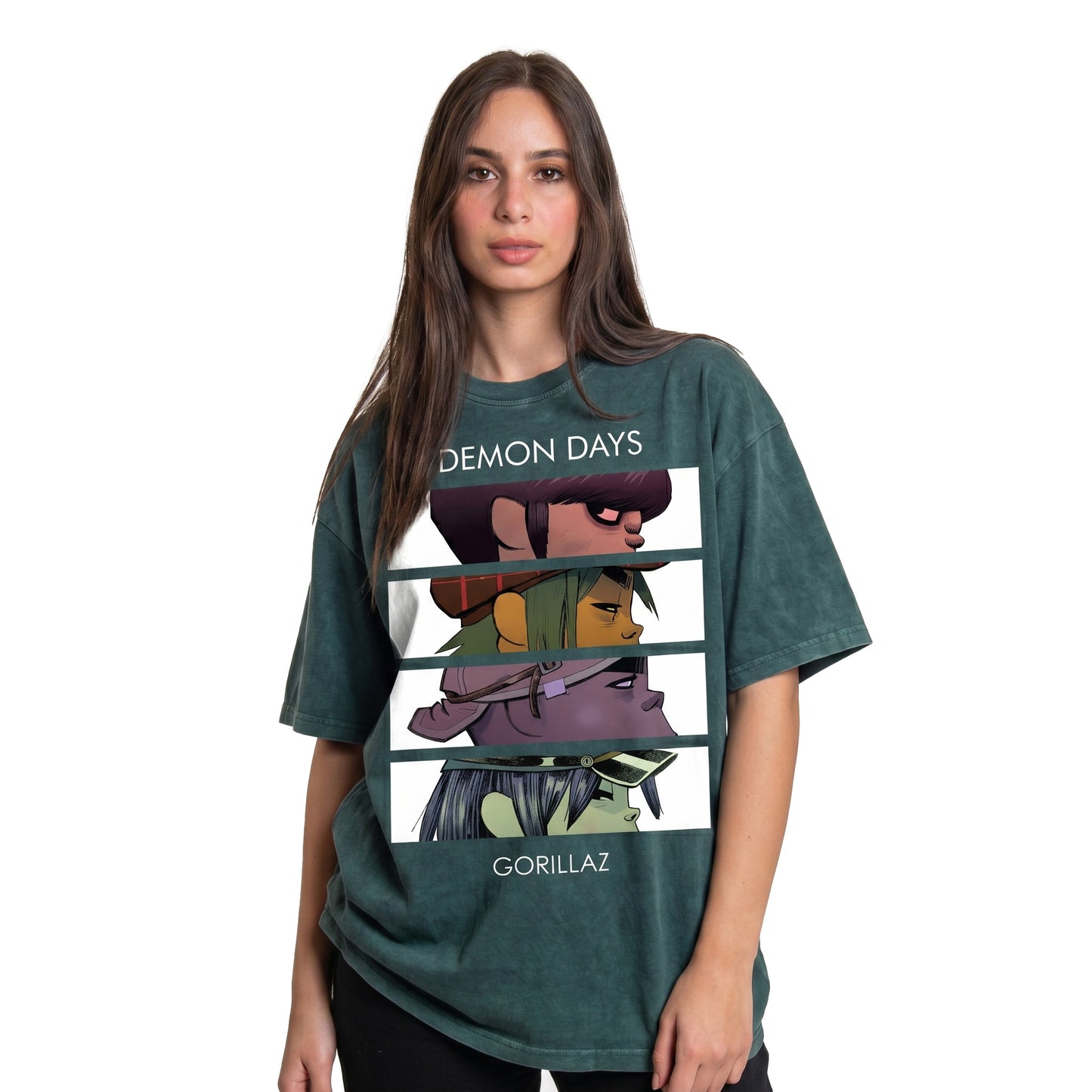 Gorillaz demon days Washed Oversized Tee's