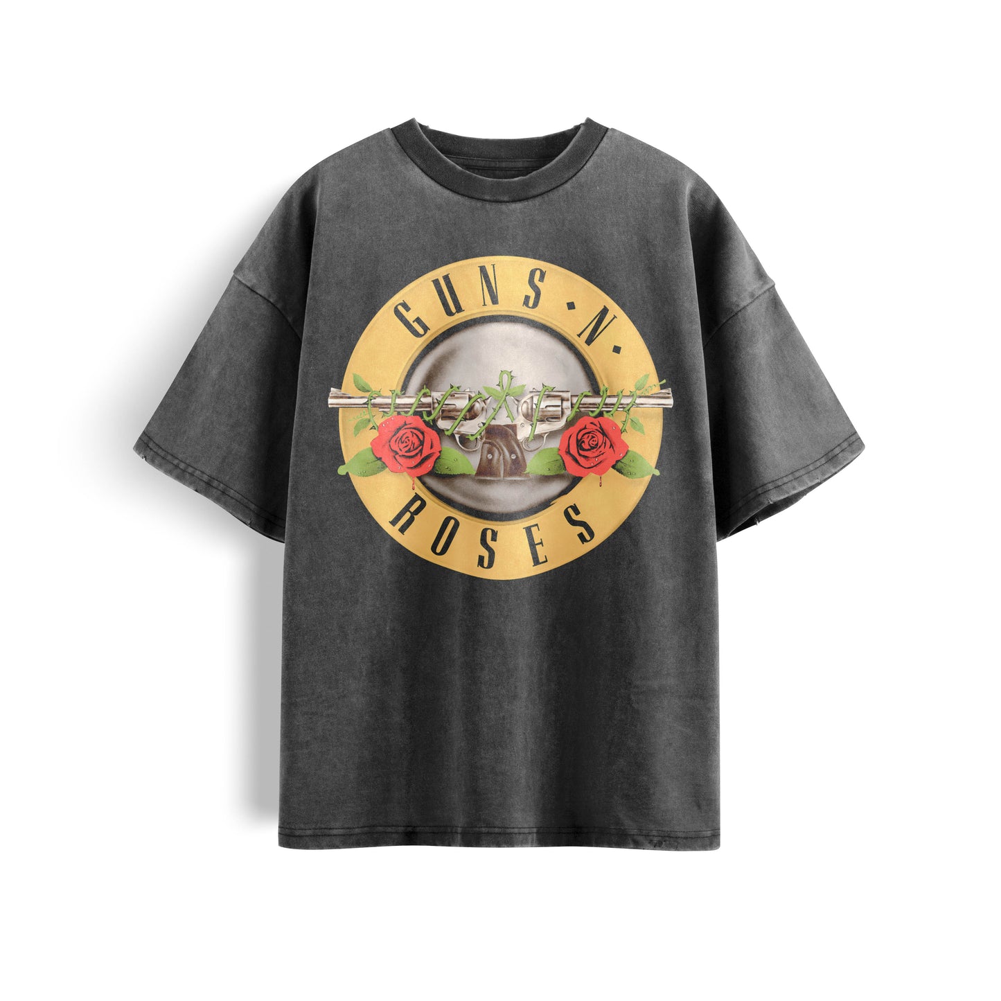 Guns n Roses Dark Grey Washed Oversized Tee's