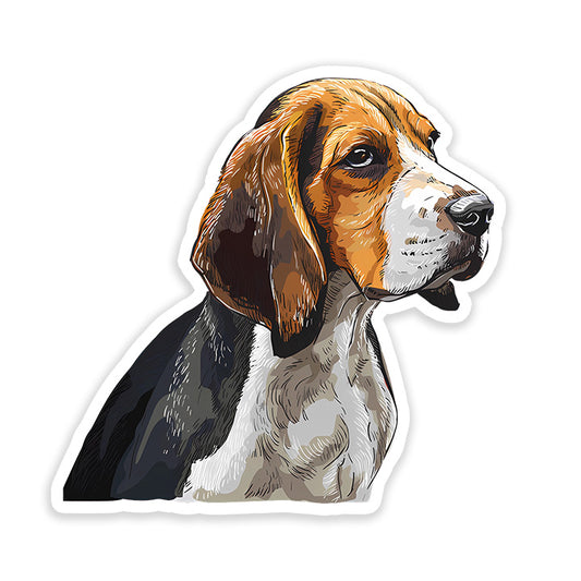 Beagle Head Dog Sticker