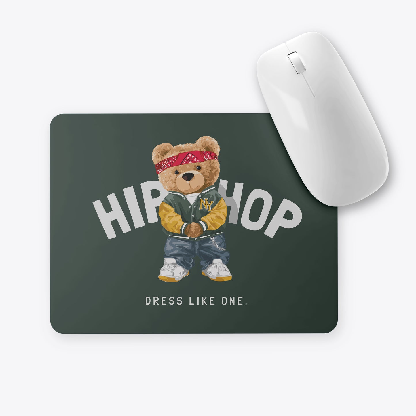 Hip Hop Bear Mouse Pad