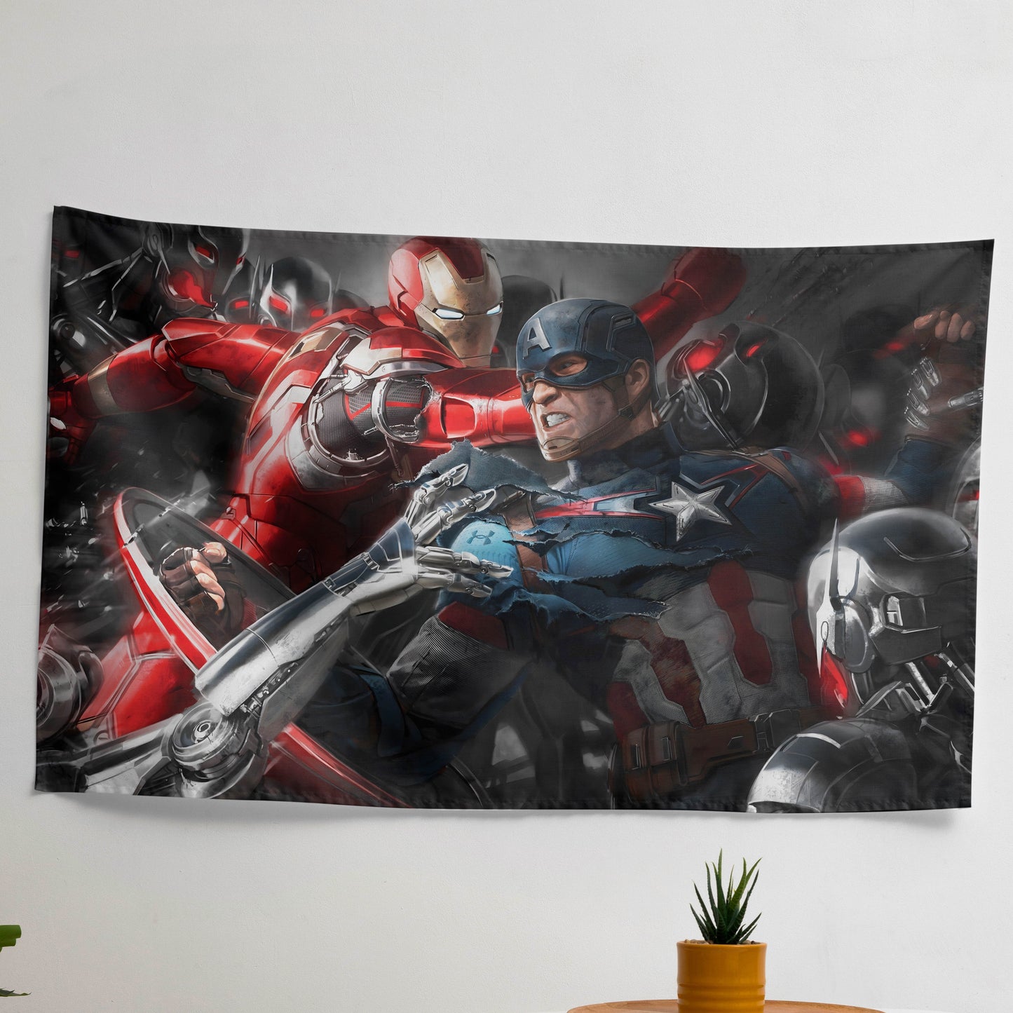 Iron man & Captain America Velvet Tapestry